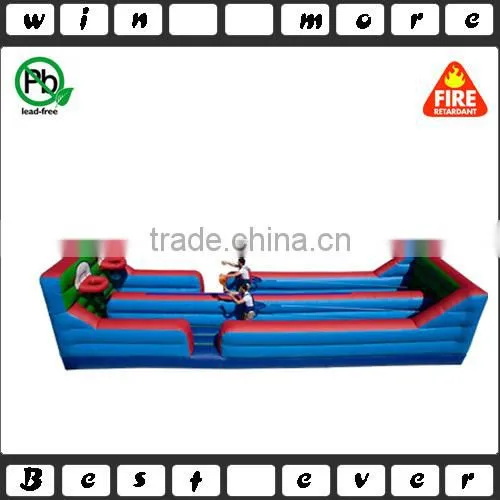 Dual-lane Inflatable Bungee Run Basketball Hoops photo-2