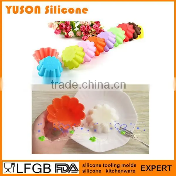 Hot Sale High Quality FDA Approved Silicone Jelly Mini Tart Pan Cake Mould Set of 12