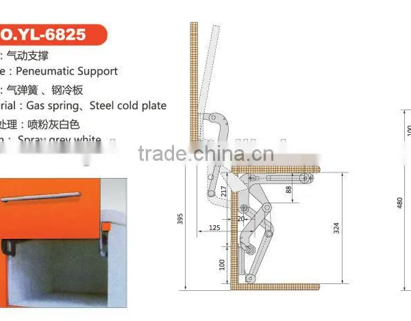 Parallel Lift-up Cabinet Lift and Slide Door Support Hardware photo-2