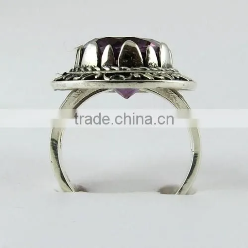 Love Vine !! Amethyst 925 Sterling Silver Ring, Handmade Silver Jewelry, Indian Silver Jewelry Supplier photo-6