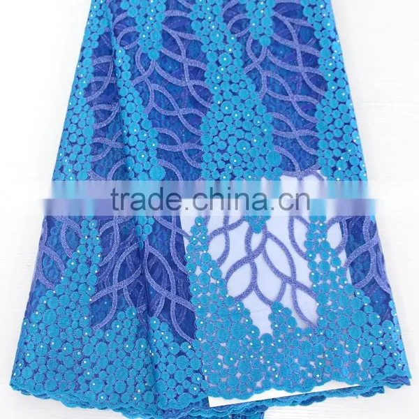 2016 High Quality African Tulle Lace Fabrics for Asoebi/ Nigeria Bridal Embroidered Tulle Lace Fabric photo-6