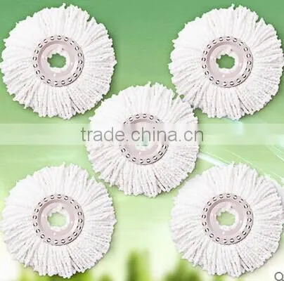 High Quality Floor Cleaning Spin Washable Microfiber Round Mop Heads photo-4