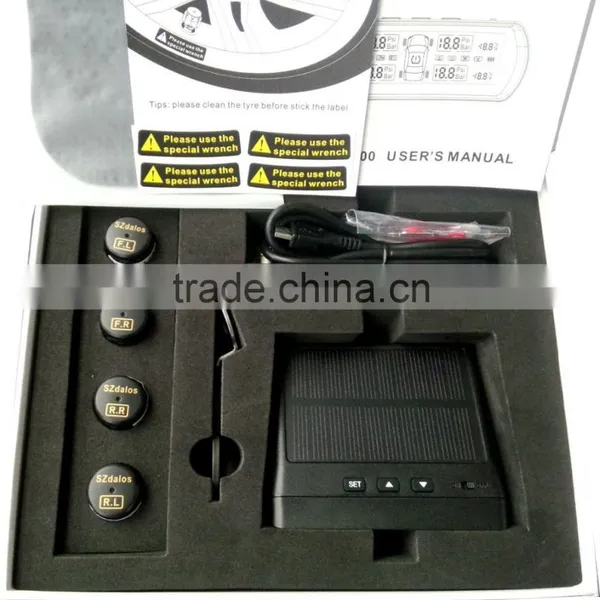 4 Sensors Wireless Solar Charge TPMS Tire Tyre Pressure Monitoring LCD Display photo-6