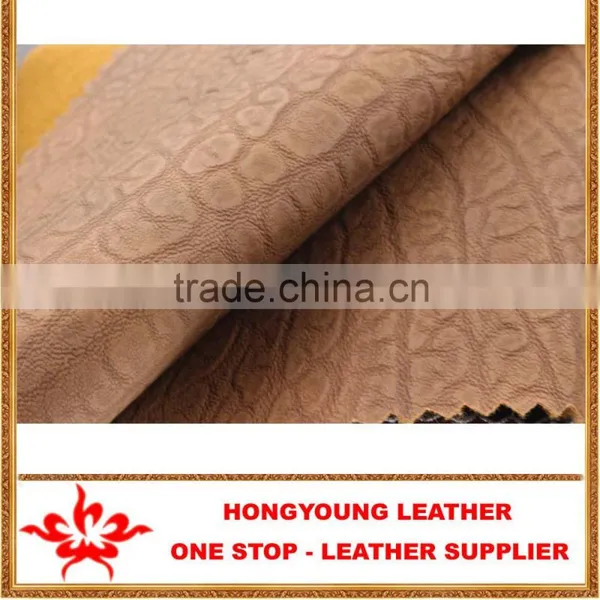 Professional Manufacturer PU Artificial Leather Shell Grain for Bags,raw Leather Material for Bags