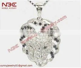 Hot Sale Animal Design Fashion Costum 925 Silver Jewelry Pendant,lion Head Design Silver cz Pendant, Wholesale Silver925 Jewelry