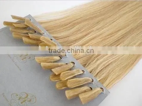 2015 Hot Sale in Europe 28'' Blond Nail-tip Hair Extensions photo-5