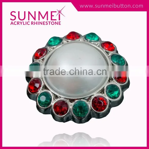 Very Elegant Fancy White Bulk Pearl Rhinestone Dress Button photo-3
