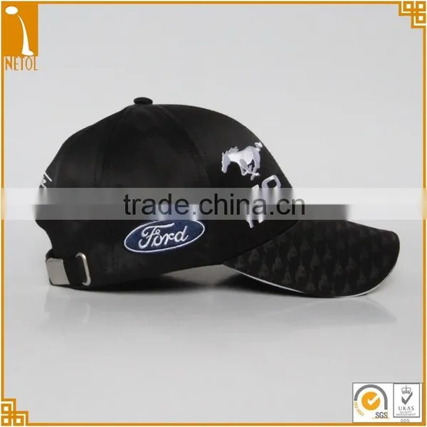 Cheap High Quality Custom 6 Panel Black 100%cotton Embroidered Character Baseball Cap Wholesale photo-3