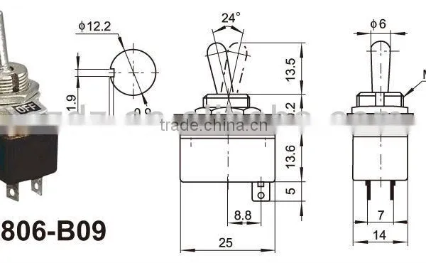 20A Carling Toggle Switches With LED Light,mini Toggle Switch 3A 250VAC photo-5