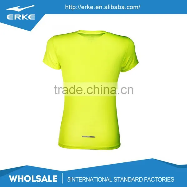 ERKE Wholesale Polyester Lightweight Cool Running Short Sleeve Top Womens Tee Shirt photo-2