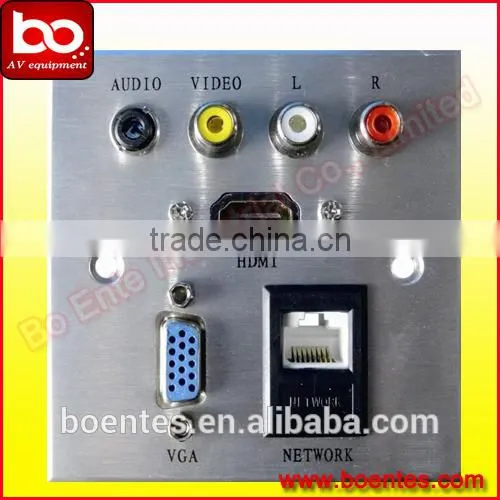 Hotel AV Solutions for Aluminum Brushed 86 Wall Mount Panel Socket