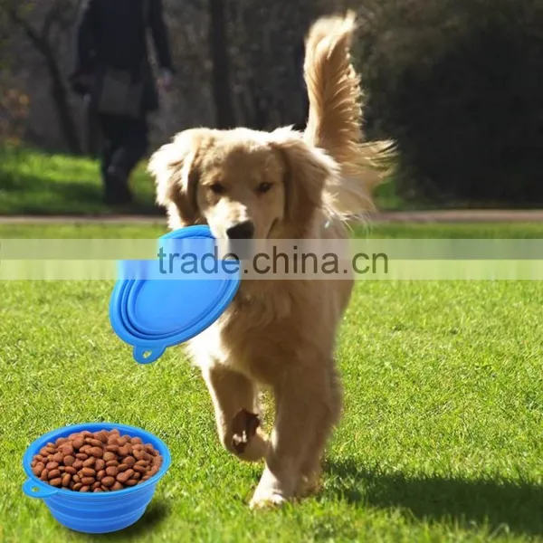 Collapsible Silicone Pet Bowl Dog Food Feeder photo-2