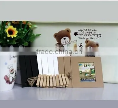 Photo Deco Paper Frame + Wooden Clothespin + Deco String Set_3x5 Inch Post photo-5