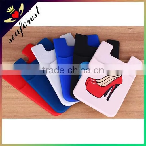 Silicone Card Holder,3m Adhesive Sticker Silicone Smart Wallet for Cell Phone photo-3