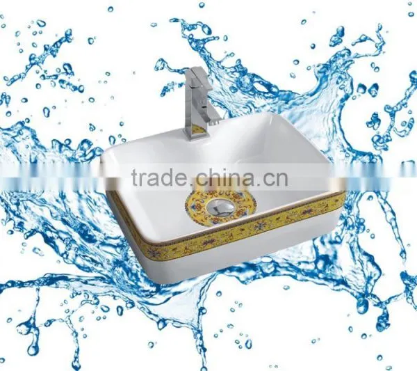 OEM Acceptable Bathroom Porcelain Bathroom Sink Chinese Style Fiber Wash Basins photo-4