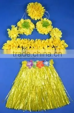 2014 New Fashion Hawaiian Hula Skirts With Flower Trim photo-6