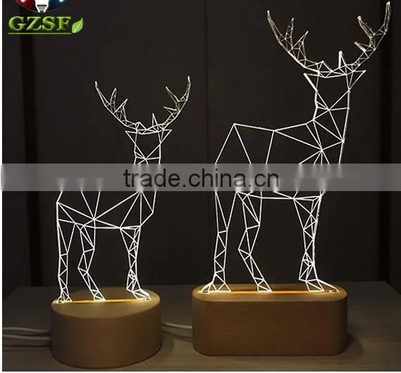Concrete LED Table Lamp Classic Night Light Decorative Acrylic Shape Home Table Lamps