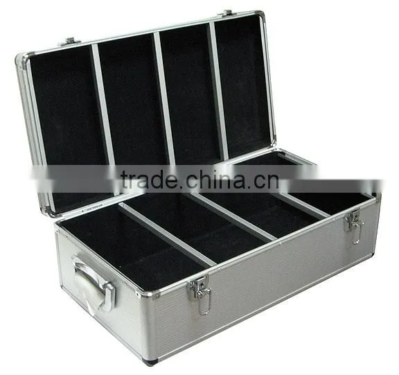Aluminum 720 CD-R DVD Storage Case w/ Keys Sleeves DJ