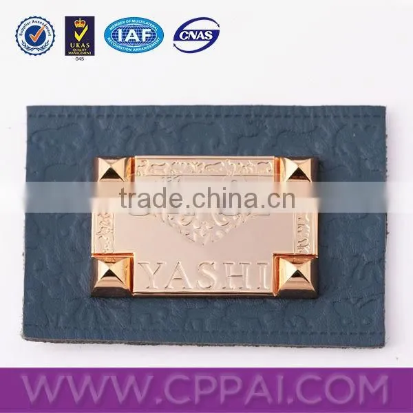 Branded new fashion custom leather patch for clothing