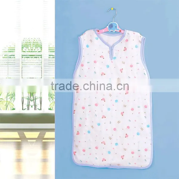 70% Bamboo 30% Cotton Infant Baby Sleevless Sleeping Bag for Summer