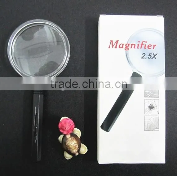 plastic magnifiers glass,handle 60mm magnifiers glass,