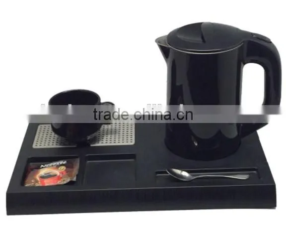 Cordless Automatic Plastic Electric Kettle Tea/coffee Tray Set