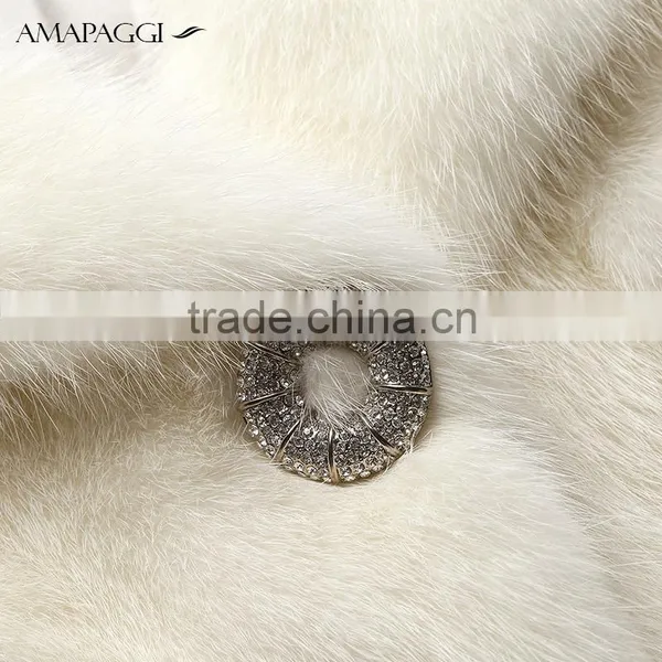 Wholesale Short White Mink Fur Leisure Coat for Women photo-3
