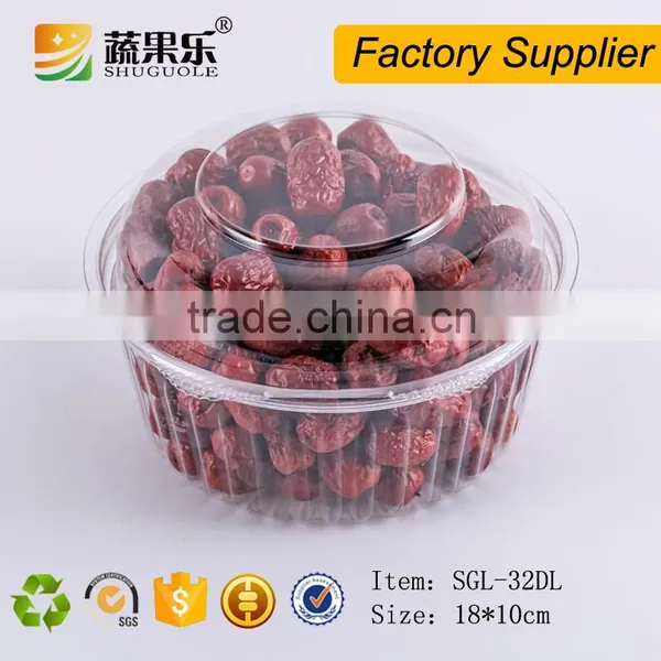 Disposable Transparent Clamshell Plastic Fruit Salad Packaging Container photo-2