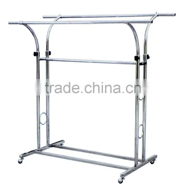 Popular new stainless steel clothes garment display rack HJ30