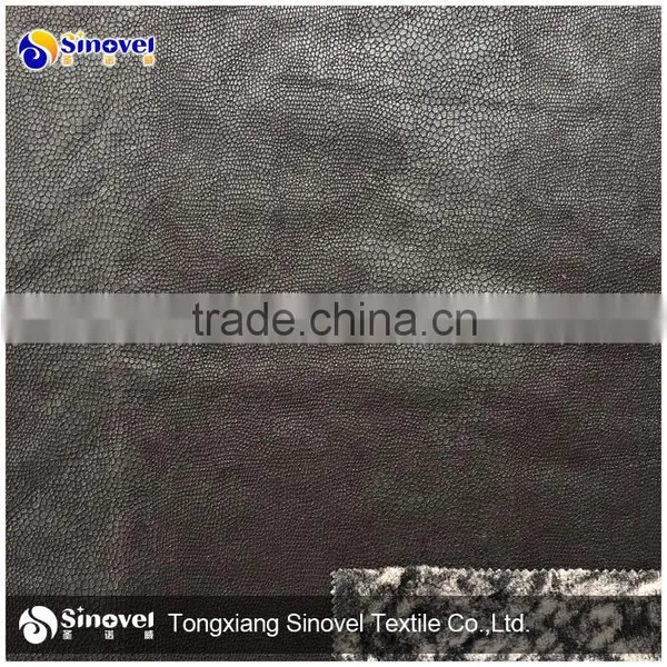 Garment Fabric 100% Polyester Winter Coat Fabric Sude Fabric Bonded Fur Women's Coat Fabric photo-2