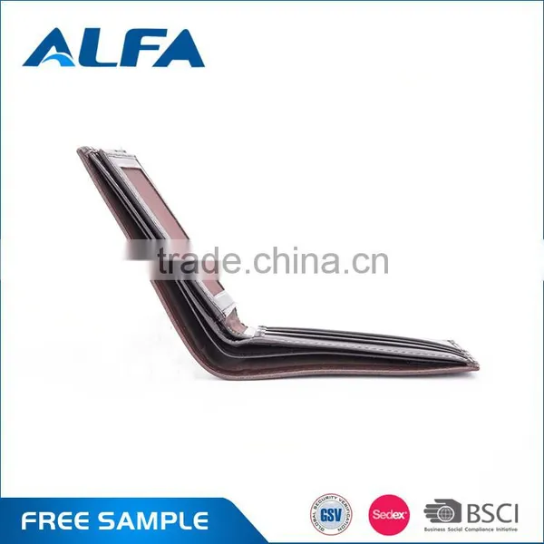 Alfa Best Selling Products New Designer Durable Cow Hide Mens Leather Wallets And Purse photo-3
