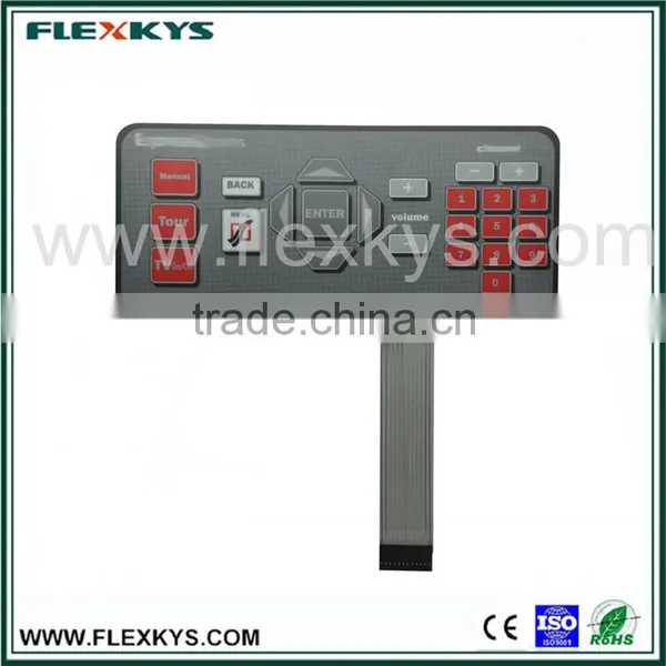 Car Tour TV Microphone Control Panel Metal Dome Membrane Switch