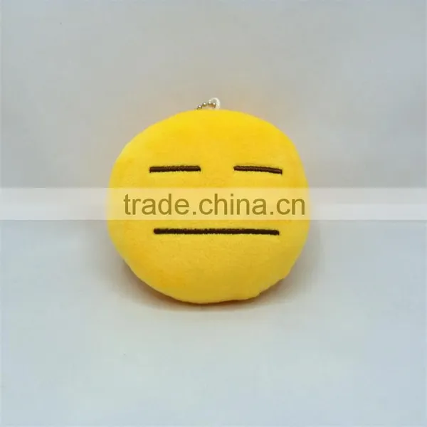 New Emoji Keychain PP Cotton Plush Custom Pendant Keychain Yellow Cushion Emoji Pendant Emoji Keychain photo-6