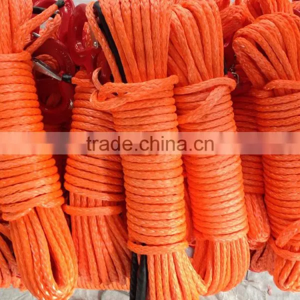 Orange High Molecular Polyethylene Synthetic Winch Rope photo-2