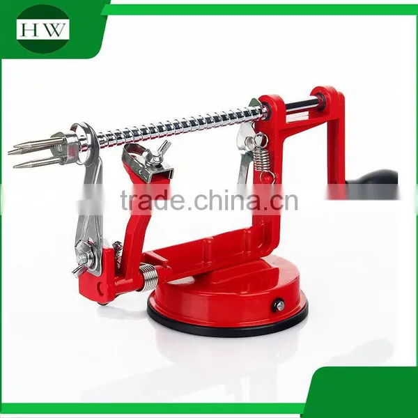 Multipurpose Aluminium Alloy Stainless Steel 3 in 1 Manual Roto Rotary Fruit Apple Corer Slicer Zester Peeler photo-4