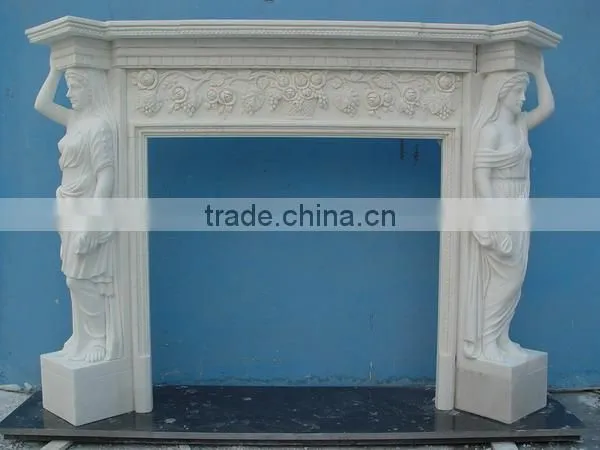 Western Style Carving Marble Fireplace photo-2