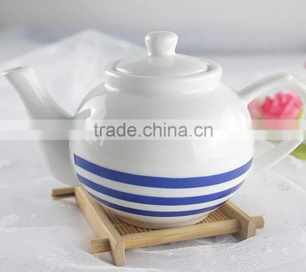 Hot Selling Products White Porcelain Cartoon Printing Teapot Wholesale photo-2