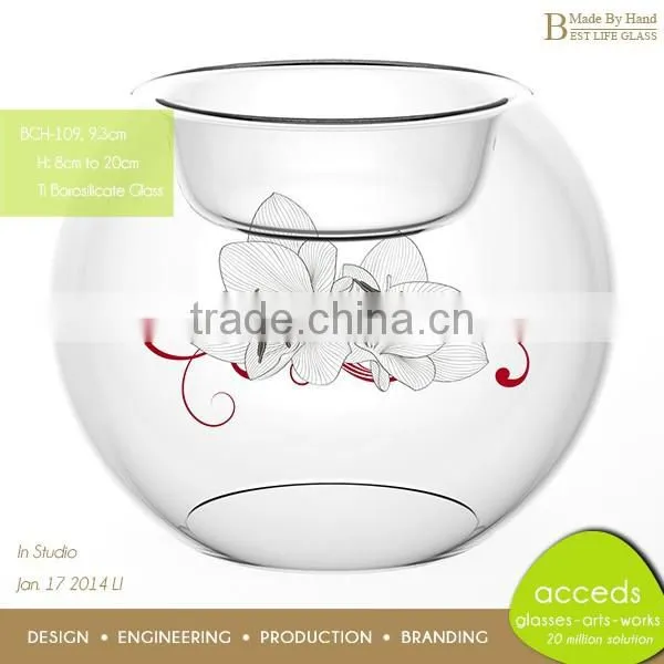 Promotion Stylish Handmade Pyrex Glass Candlesticks Wholesale photo-3
