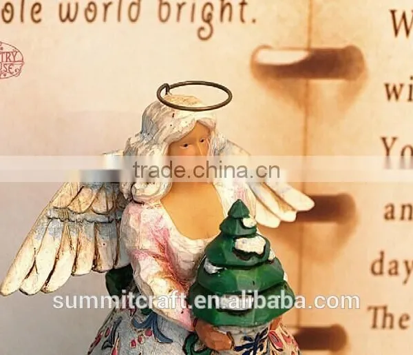 High-quality Polyresin Hand Paint Angel With Wings Vienna Souvenirs photo-2