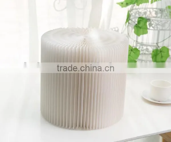 Portable Flexible Paper Stool Expanding Paper Chair With Felt Pad Waterproof White photo-4