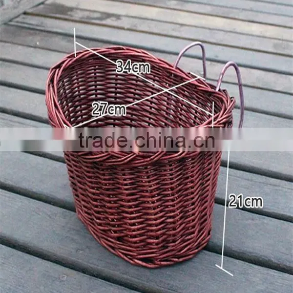 Wholesale High Quality Handmade Woven Wicker Removable Wicker Bicycle Basket photo-6