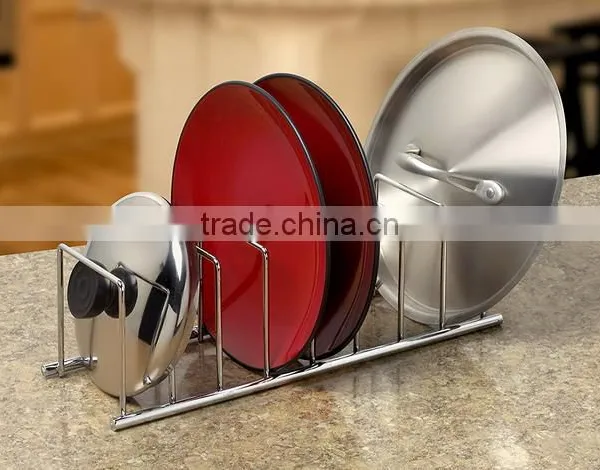 Hot Sale Kitchen Storage Shelve Pot Lid Rack Organizer photo-2