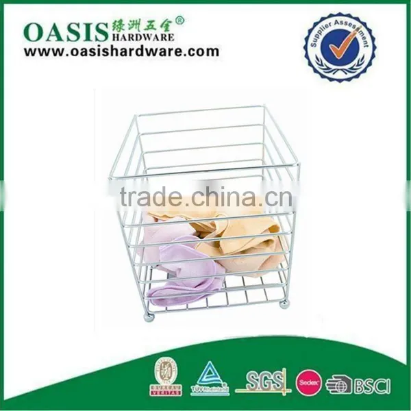 Muti-function Hotel Waste Basket, Metal With Chrome Plate