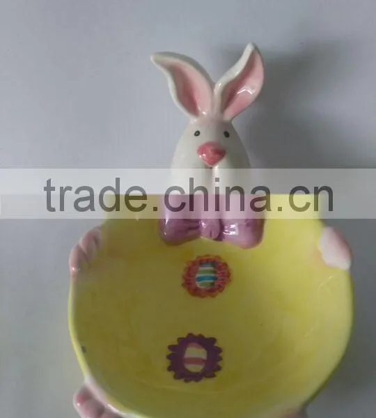 Wholesale Ceramic Easter Lovely Bunny Plate photo-2