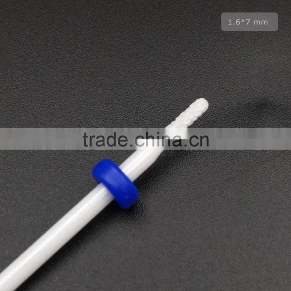 White Ceramic Burr for Nail Head Blade Diameter 13MM Small Round Huaxing Nail Drill photo-2
