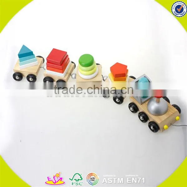 Wholesale Hot Baby Wooden Train Blocks Toy Diy Creative Kids Wooden Train Blocks Toy W04A067 photo-4