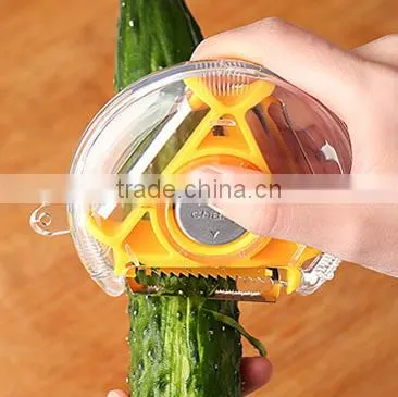 Creative Kitchen Tool 3 In 1 Fruit & Vegetable Round Peeler With Cute Design photo-5