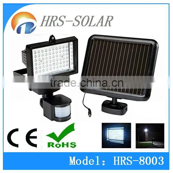 Motion Sensor Solar Power 60 White LED PIR Light Home Garden Security Led Flood Light photo-6