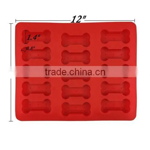 Puppy Paw & Bone Silicone Baking Pan Mold Ice Tray Dog Treat Cookie Non Stick photo-2
