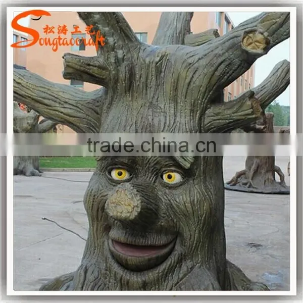 Fiber Glass Decorative Tree Faces Made of Decorative Tree Stump Artificial Tree Without Leaves photo-6